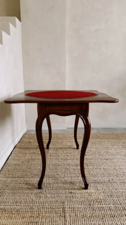 Pamono Louis Philippe Mahogany Game Table><noscript><img width=