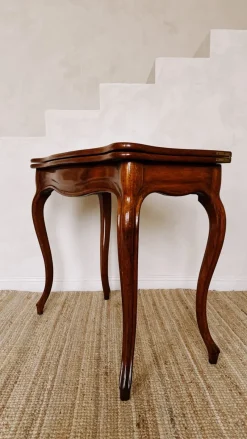 Pamono Louis Philippe Mahogany Game Table><noscript><img width=