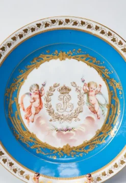 Pamono Louis Philippe Plate by Sèvres Château Des Tuileries, 1840s><noscript><img width=