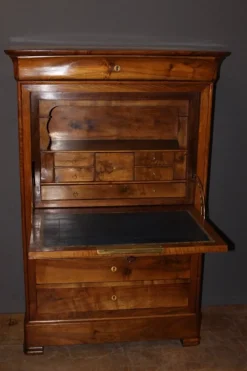 Pamono Louis Philippe Secretary in Walnut, 19th Century><noscript><img width=