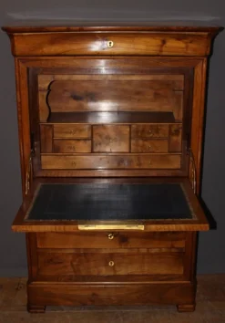 Pamono Louis Philippe Secretary in Walnut, 19th Century><noscript><img width=