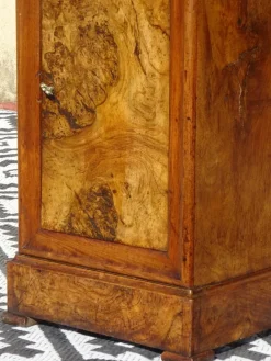 Pamono Louis Philippe Walnut and Burl Walnut Bedside Table><noscript><img width=