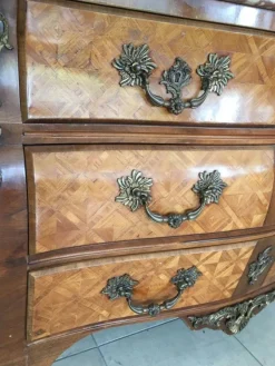 Pamono Louis XIV Style Chest of Drawers in Marquetry Wood with Chiseled Bronze><noscript><img width=