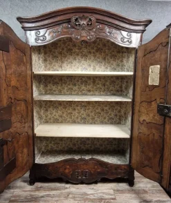 Pamono Louis XV Armoire in Marquetry, Elm and Walnut by Antoine Sertelon, 1773><noscript><img width=