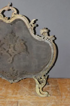 Pamono Louis XV Bronze Fireplace Screen, 1800s
