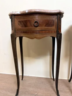 Pamono Louis XV Ceremonial Tables in Precious Wood, Set of 2><noscript><img width=