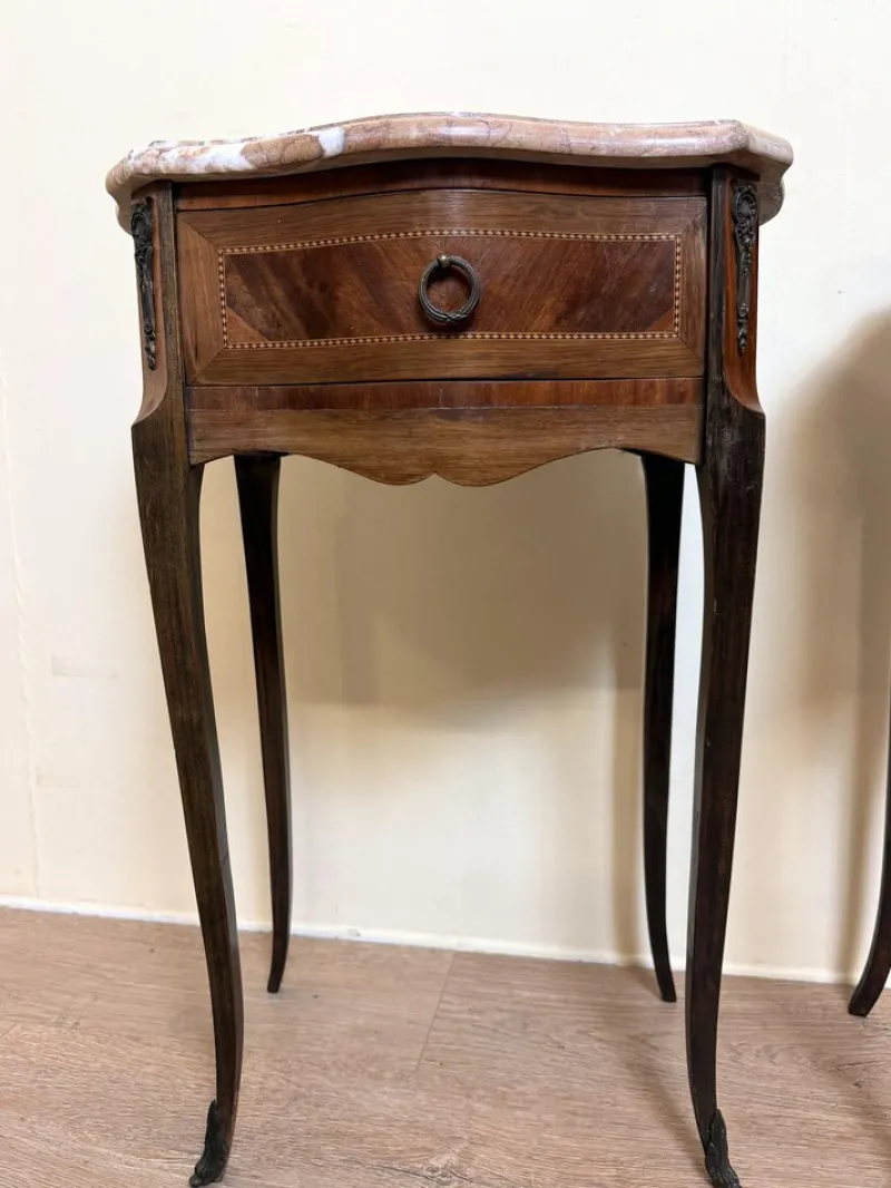 Pamono Louis XV Ceremonial Tables in Precious Wood, Set of 2> Nightstands