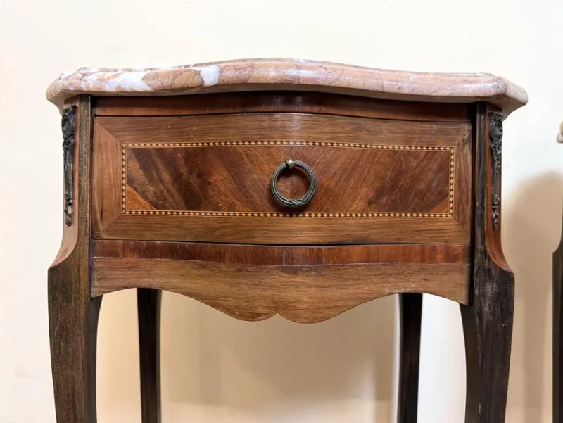 Pamono Louis XV Ceremonial Tables in Precious Wood, Set of 2> Nightstands