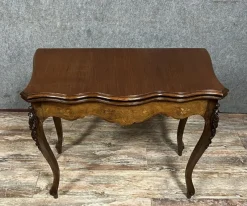 Outlet Pamono Louis XV Game Table in Marquetry