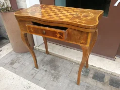 Best Pamono Louis XV Inlaid Wood Game Table