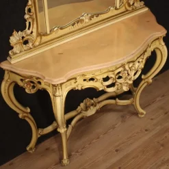 Best Pamono Louis XV Italian Console with Mirror, 1960s, Set of 2