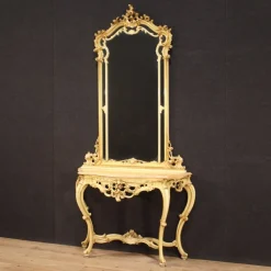 Best Pamono Louis XV Italian Console with Mirror, 1960s, Set of 2