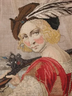 Pamono Louis Xv Period Fireplace Screen in Doré Wood and Tapestry, 18th Century><noscript><img width=