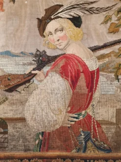 Pamono Louis Xv Period Fireplace Screen in Doré Wood and Tapestry, 18th Century><noscript><img width=
