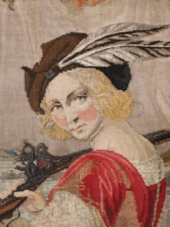 Pamono Louis Xv Period Fireplace Screen in Doré Wood and Tapestry, 18th Century><noscript><img width=