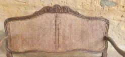 Outlet Pamono Louis XV Rattan Bench, 19th Century
