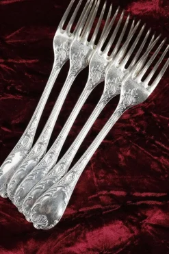 Pamono Louis XV Silver-Plated Flatware, 1900s, Set of 51><noscript><img width=
