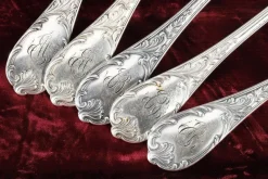 Pamono Louis XV Silver-Plated Flatware, 1900s, Set of 51><noscript><img width=