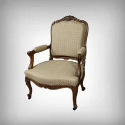 Best Pamono Louis XV Style Beechwood Armchair, Mid-19th Century