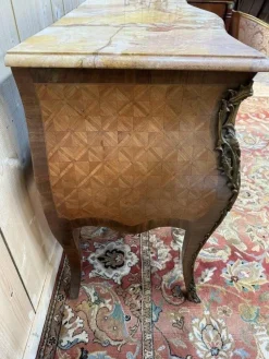 Discount Pamono Louis XV Style Chest of Drawers in Flower Marquetry