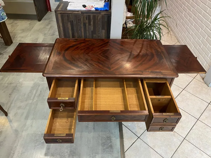 Online Pamono Louis XV Style Desk with Drawers and Shelves, 1890s