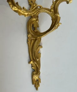 Clearance Pamono Louis XV Style Gilt Bronze Wall Lights, Set of 2