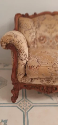 Sale Pamono Louis Xv Style Living Room Sofa and Armchairs from La Permanente Mobili Cantù, 1970s, Set of 3
