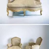 Pamono Louis XV Style Living Room in Lacquered Wood, 1900, Set of 3> Living Room Sets