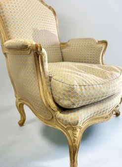 Pamono Louis XV Style Living Room in Lacquered Wood, 1900, Set of 3><noscript><img width=