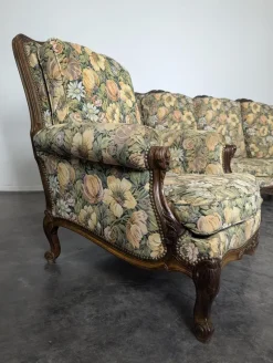 Pamono Louis XV Style Oak Living Room Set, Set of 4><noscript><img width=
