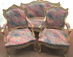 Hot Pamono Louis XV Style Rocaille Sofa and Armchairs, Set of 3