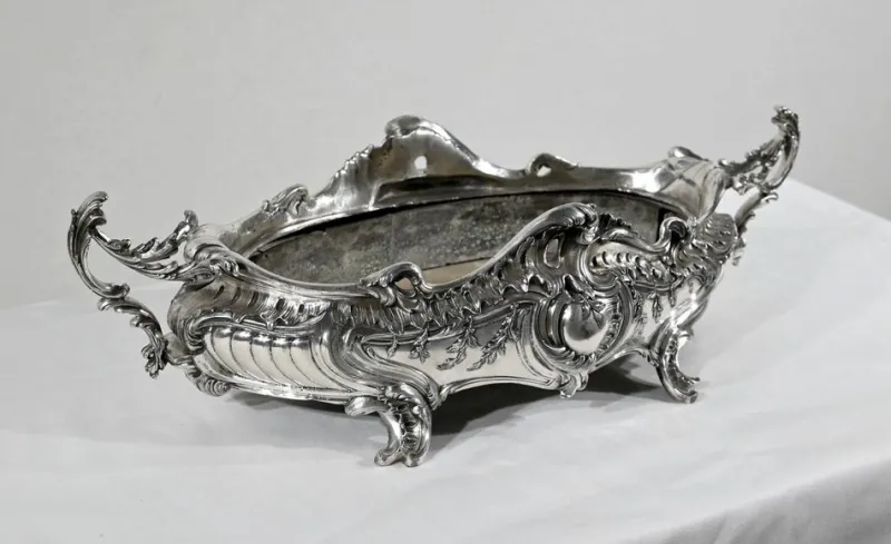 Pamono Louis XV Style Silver Bronze Planter, 19th Century> Planters And Jardiniere