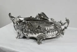 Pamono Louis XV Style Silver Bronze Planter, 19th Century><noscript><img width=
