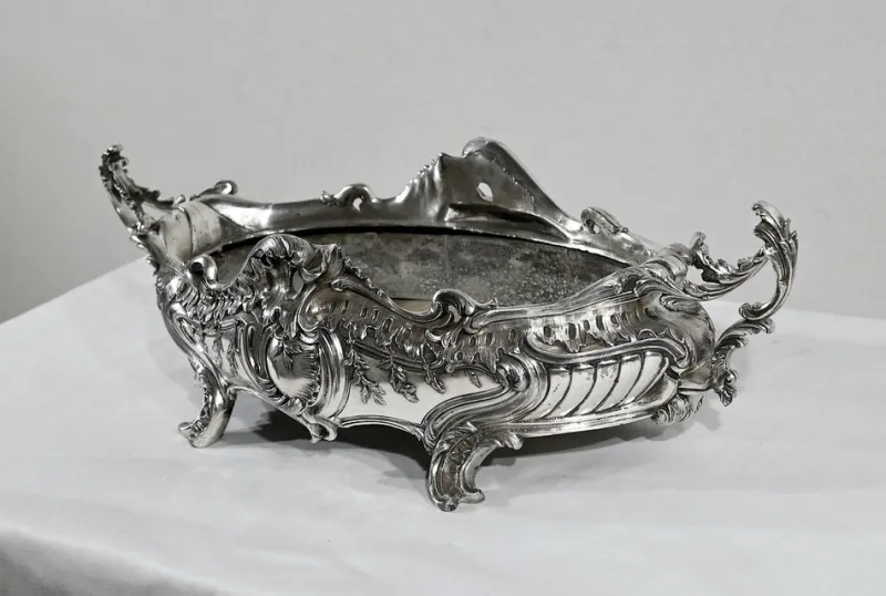 Pamono Louis XV Style Silver Bronze Planter, 19th Century> Planters And Jardiniere