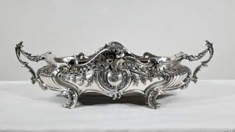Pamono Louis XV Style Silver Bronze Planter, 19th Century> Planters And Jardiniere
