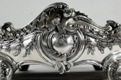 Pamono Louis XV Style Silver Bronze Planter, 19th Century><noscript><img width=