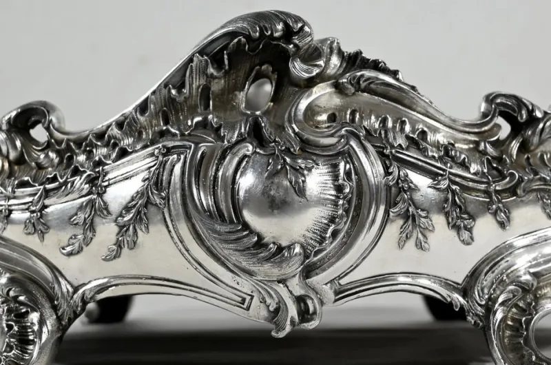 Pamono Louis XV Style Silver Bronze Planter, 19th Century> Planters And Jardiniere