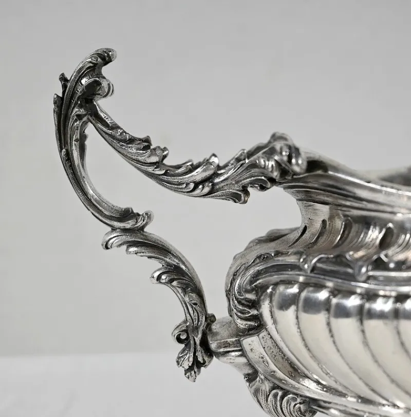 Pamono Louis XV Style Silver Bronze Planter, 19th Century> Planters And Jardiniere