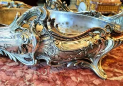 Pamono Louis XV Style Silver Plated Bronze Jardiniere, 1800s><noscript><img width=