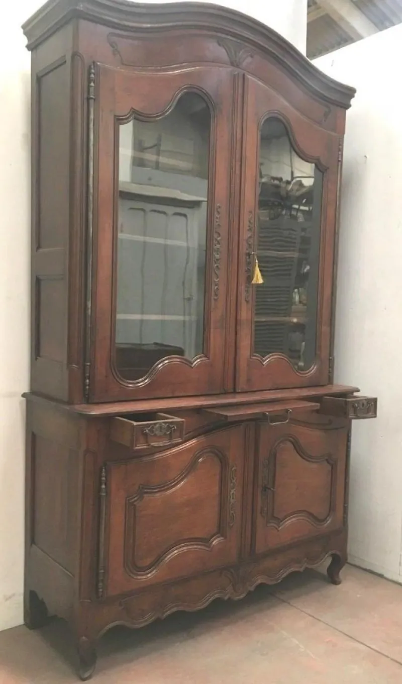 Pamono Louis XV Two-Body Buffet in Walnut, 1700s> Sideboards & Buffets