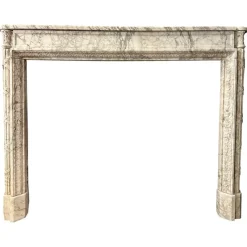 Sale Pamono Louis XVI Calacatta Marble Fireplace Mantel, 1780s