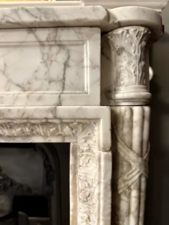 Sale Pamono Louis XVI Calacatta Marble Fireplace Mantel, 1780s