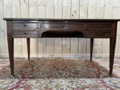 Pamono Louis XVI Directoire Style Bureau Plat in Mahogany> Desks