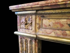 Pamono Louis XVI Fireplace Mantel in Breche Dalepp Marble><noscript><img width=