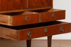 Online Pamono Louis XVI French Mahogany Veneer Cabinet with Brass Inlays, 1790s