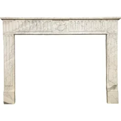 New Pamono Louis XVI Marble Fireplace Mantel, 1790s