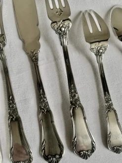 Pamono Louis XVI Silver-Plated Cutlery by Bruno Wiskemann, 1965, Set of 120><noscript><img width=