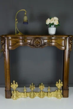 Outlet Pamono Louis XVI Style Bronze Fireplace Set from Charles Casier, Set of 5