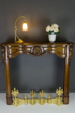 Outlet Pamono Louis XVI Style Bronze Fireplace Set from Charles Casier, Set of 5