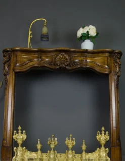 Outlet Pamono Louis XVI Style Bronze Fireplace Set from Charles Casier, Set of 5